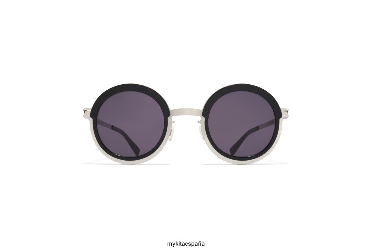 Filadelfia montura: a81 plata brillante/negro|lente: gris frío sólido acetato MYKITA ERT23189