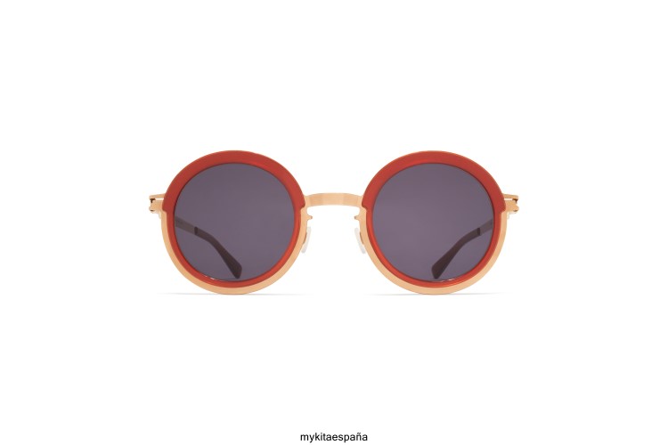 Filadelfia montura: a82 oro champán/melocotón lechoso|lente: gris frío sólido acetato MYKITA ERT23190