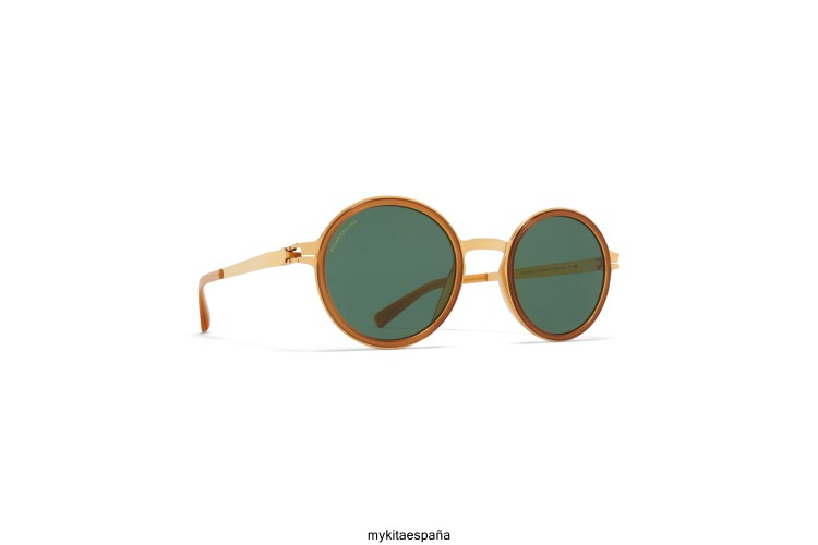 dayo montura: a56 dorado brillante/marrón oscuro|lente: polarizada verde pro 15 acetato MYKITA ERT23186