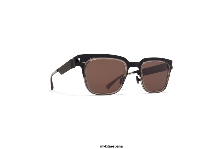 raimundo montura: a77 negro/claro ceniza|lente: marrón sólido acetato MYKITA ERT23161