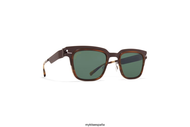 raimundo montura: a78 marrón oscuro/marrón rayado|lente: polarizada verde pro 15 acetato MYKITA ERT23159