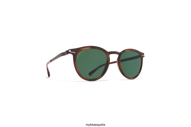 siwa montura: a61 marrón oscuro/zanzibar|lente: polarizada verde pro 15 acetato MYKITA ERT23233