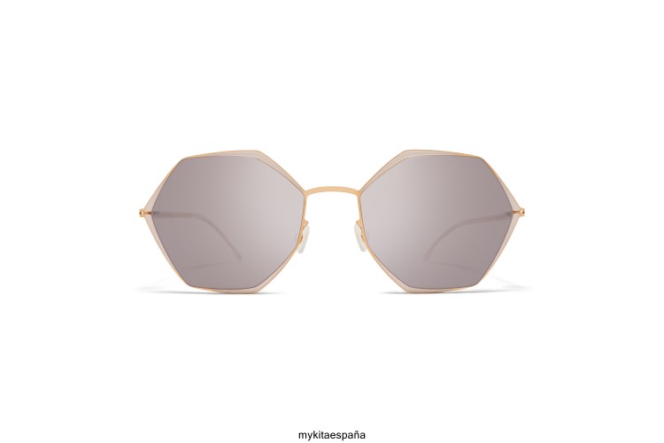 alessia montura: champagne gold/aurore|lente: violeta oscuro flash décadas MYKITA ERT23105