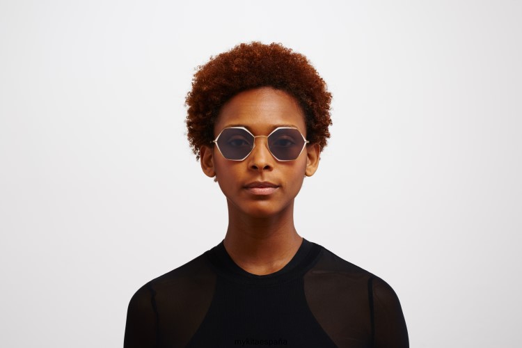 alessia montura: champagne gold/aurore|lente: violeta oscuro flash décadas MYKITA ERT23105