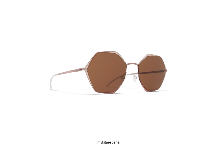 alessia montura: violeta bronce/arena/arcilla|lente: marrón sólido décadas MYKITA ERT23106