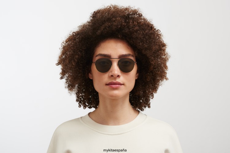 duane montura: dorado/marrón oscuro|lente: crudo verde sólido décadas MYKITA ERT2325