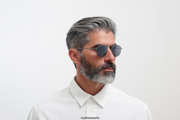 duane montura: grafito brillante/gris topo|lente: negro espejo décadas MYKITA ERT2324