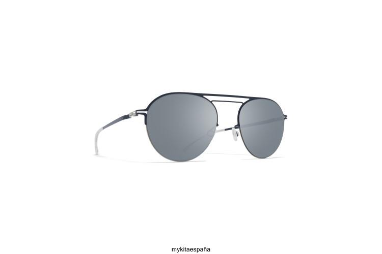 duane montura: plateado/azul marino|lente: plateado claro flash décadas MYKITA ERT2322