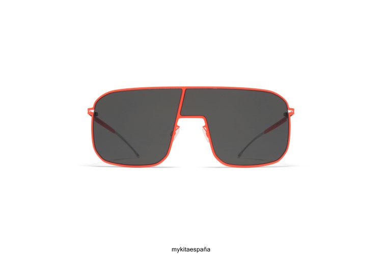 estudio12.2 montura: rojo neón|lente: escudo sólido gris oscuro estudio MYKITA ERT2338