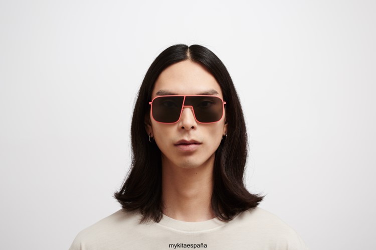 estudio12.2 montura: rojo neón|lente: escudo sólido gris oscuro estudio MYKITA ERT2338