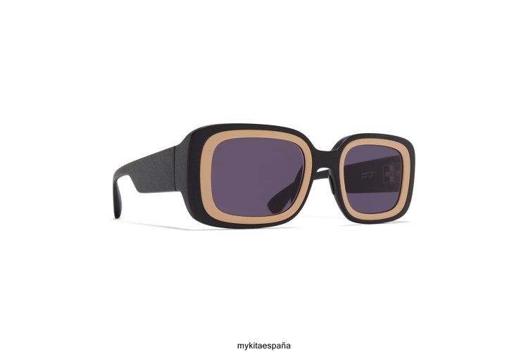 estudio13.1 montura: ma2 negro azabache/arena|lente: gris frío sólido estudio MYKITA ERT23132