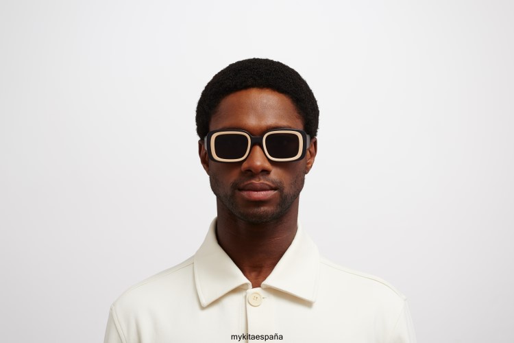 estudio13.1 montura: ma2 negro azabache/arena|lente: gris frío sólido estudio MYKITA ERT23132