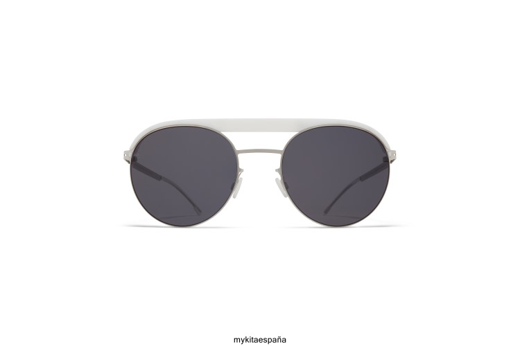 ml01 montura: mh52 blanco señal/plata brillante|lente: negro leica sólido leica MYKITA ERT2361