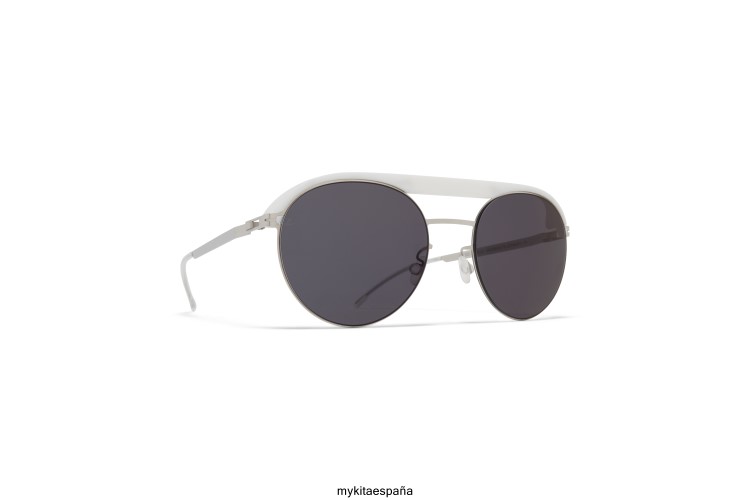 ml01 montura: mh52 blanco señal/plata brillante|lente: negro leica sólido leica MYKITA ERT2361