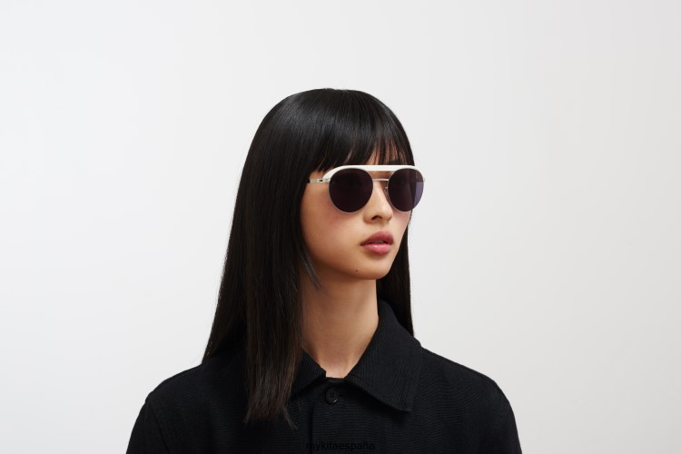 ml01 montura: mh52 blanco señal/plata brillante|lente: negro leica sólido leica MYKITA ERT2361