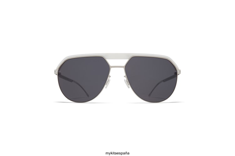 ml02 montura: mh52 blanco señal/plata brillante|lente: negro leica sólido leica MYKITA ERT2365