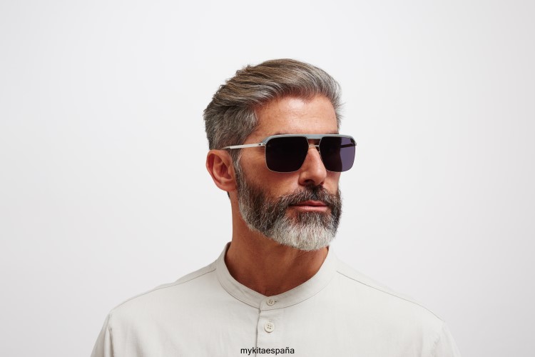 ml03 montura: mh53 gris ratón/plata brillante|lente: negro leica sólido leica MYKITA ERT2367