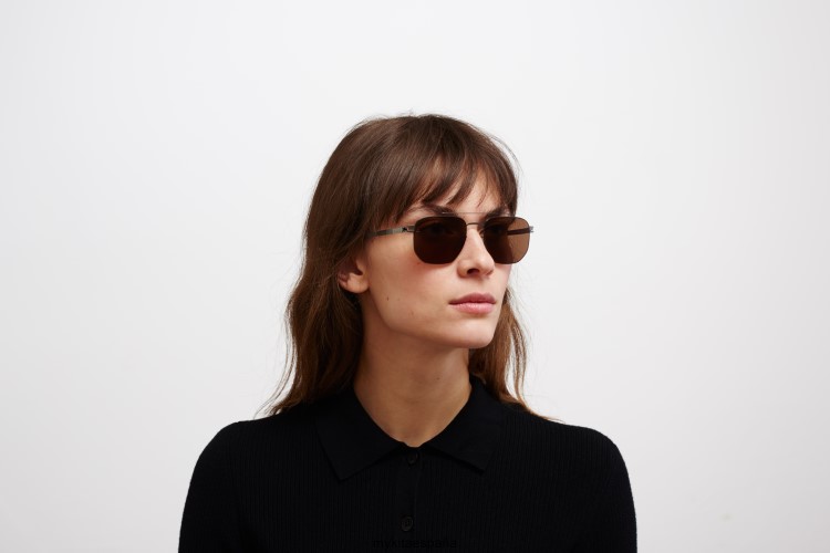 ml05 montura: grafito brillo/verde safari|lente: marrón leica polarizada leica MYKITA ERT2373