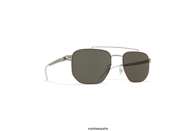 ml05 montura: plata mate|lente: leica g15 solid + bordes rojos leica MYKITA ERT2374