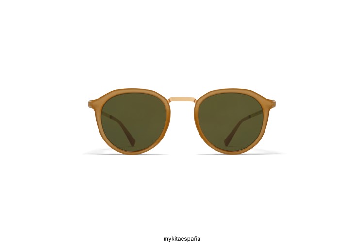 Paulson montura: a56 dorado brillante/marrón oscuro|lente: verde crudo sólido ligero MYKITA ERT23215