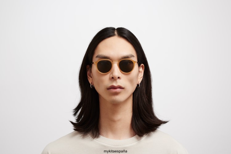 Paulson montura: a56 dorado brillante/marrón oscuro|lente: verde crudo sólido ligero MYKITA ERT23215