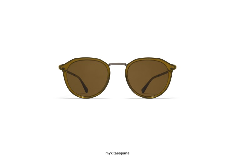 Paulson montura: a67 grafito/peridoto|lente: marrón crudo sólido ligero MYKITA ERT23216