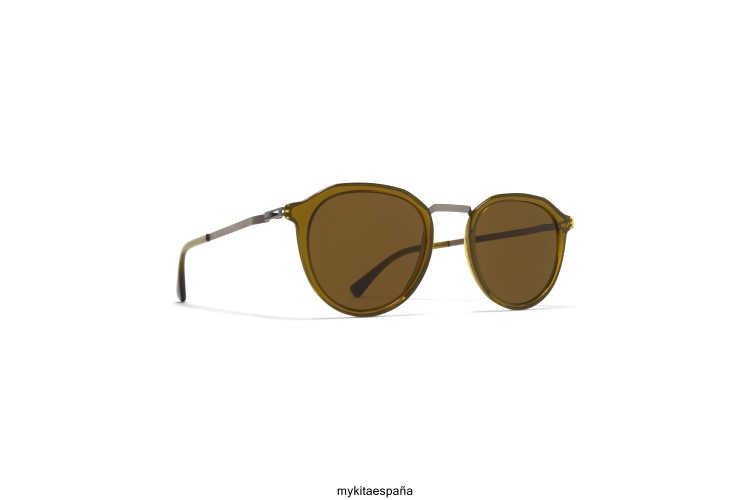 Paulson montura: a67 grafito/peridoto|lente: marrón crudo sólido ligero MYKITA ERT23216