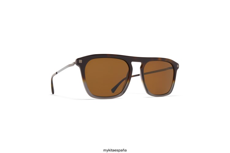 kallio montura: c9 santiago degradado/brillante gra|lente: marrón ámbar profesional polarizado ligero MYKITA ERT23122