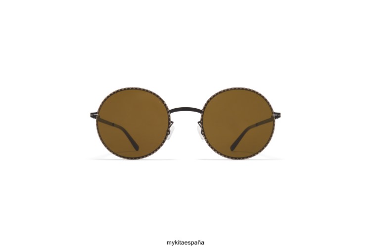 lale montura: negro/arena|lente: crudo marrón sólido ligero MYKITA ERT23182