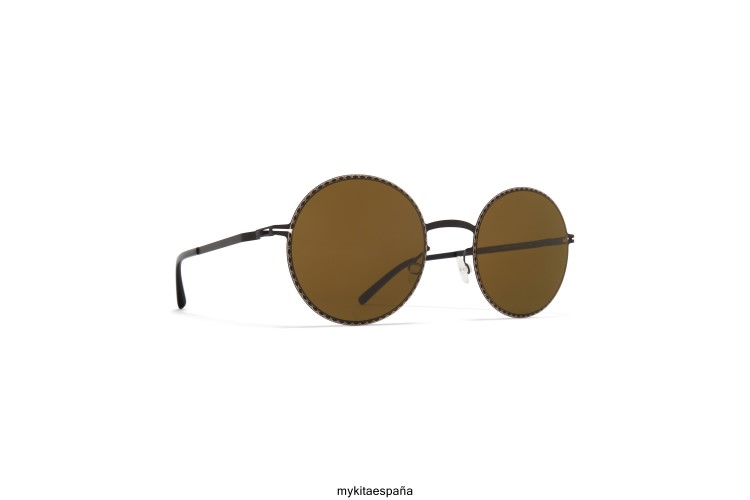lale montura: negro/arena|lente: crudo marrón sólido ligero MYKITA ERT23182