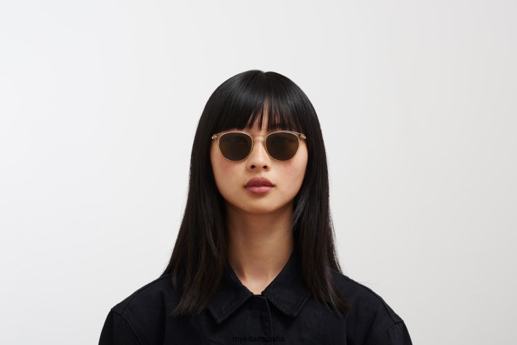 nukka montura: c1 champán/oro brillante|lente: marrón crudo sólido ligero MYKITA ERT23212