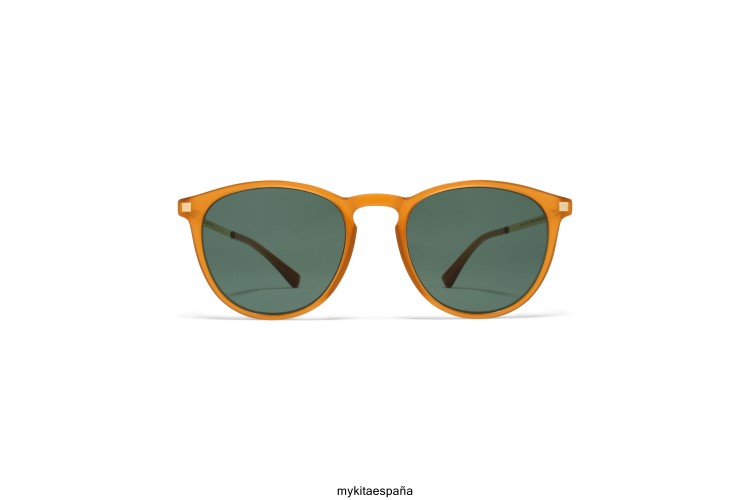 nukka montura: c23 ámbar oscuro/oro brillante|lente: verde oscuro sólido ligero MYKITA ERT23211