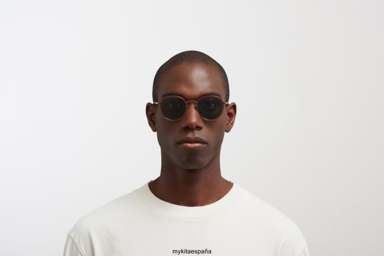 tuvá montura: a40 cobre brillo/topacio|lente: verde oscuro solido ligero MYKITA ERT23224