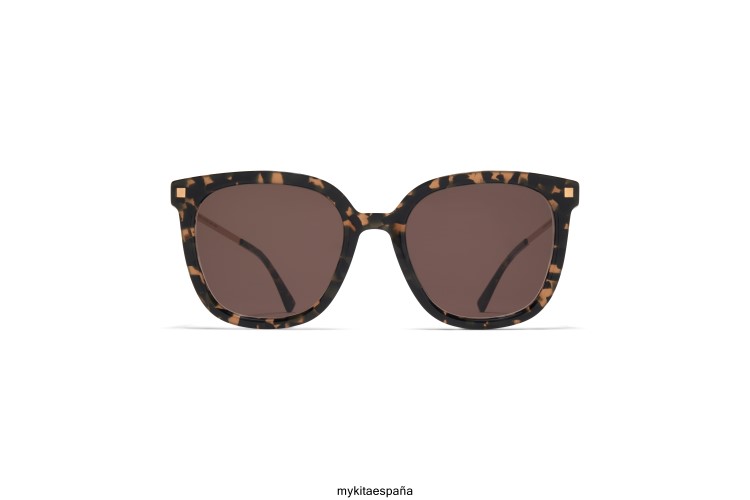 viska montura: c22 antigua/champagne gold|lente: marrón solido ligero MYKITA ERT23129