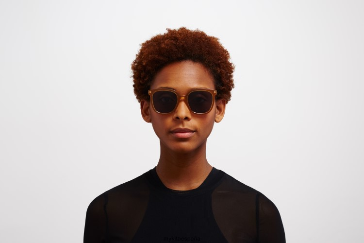 viska montura: c99 marrón/marrón oscuro/brillante go|lente: gris frío sólido ligero MYKITA ERT23127