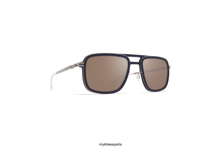 abeto montura: mh49 negro azabache/plata mate|lente: polarizada prohi-conbrsf milón MYKITA ERT2356