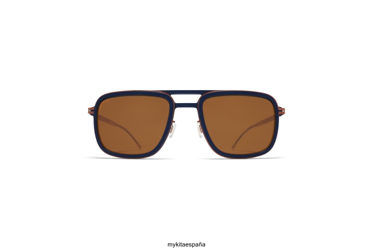 abeto montura: mh68 índigo/cobre brillante|lente: marrón ámbar profesional polarizado milón MYKITA ERT2357