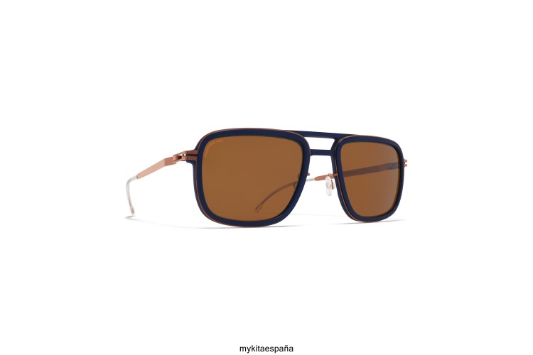 abeto montura: mh68 índigo/cobre brillante|lente: marrón ámbar profesional polarizado milón MYKITA ERT2357