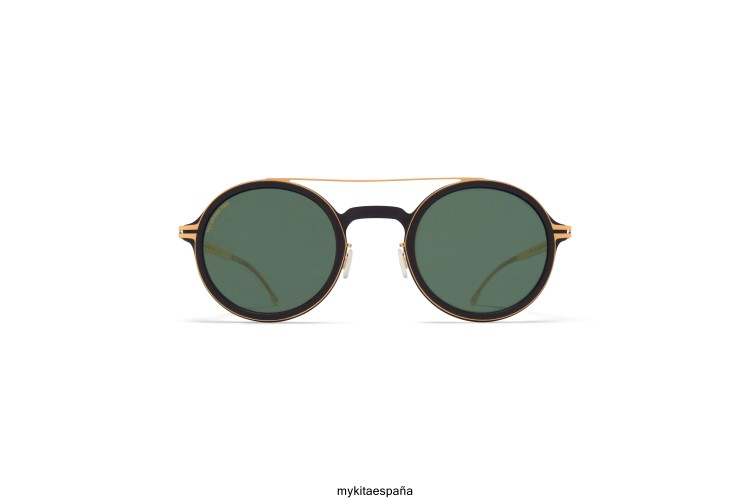 cicuta montura: mh7 pitch black/glossy gold|lente: polarized pro green 15 milón MYKITA ERT2349