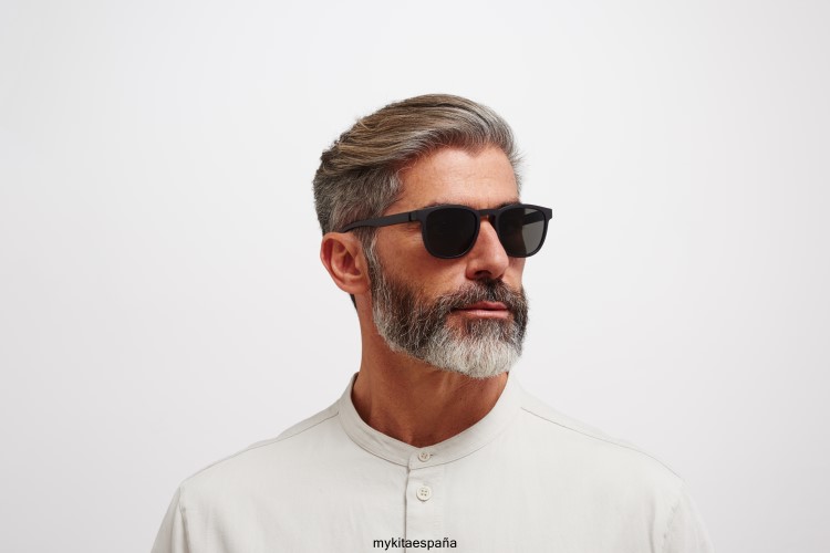 me encanta montura: md1 negro azabache|lente: gris oscuro sólido milón MYKITA ERT23146