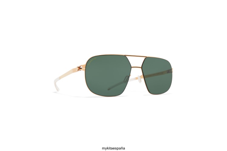 angus montura: oro champán/negro|lente: polarizada verde pro 15 no1 MYKITA ERT233
