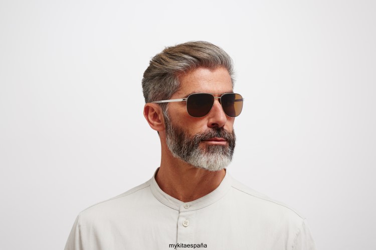 caleb montura: plata/terciopelo azul|lente: polarizada pro ámbar marrón no1 MYKITA ERT2314
