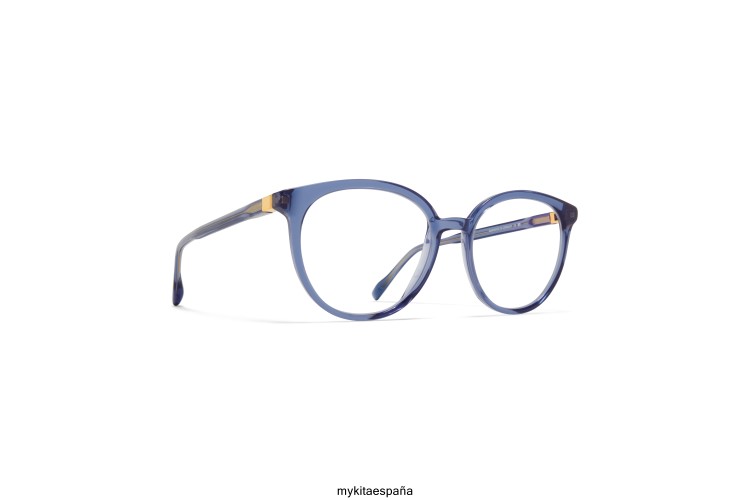 Ayán montura: c166 océano profundo/oro seda acetato MYKITA ERT23715