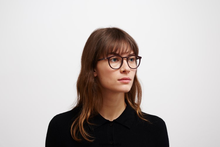 davu montura: c126 burdeos/bron púrpura seda acetato MYKITA ERT23722