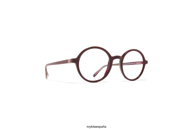 jojo montura: c126 burdeos/bron púrpura seda acetato MYKITA ERT23584