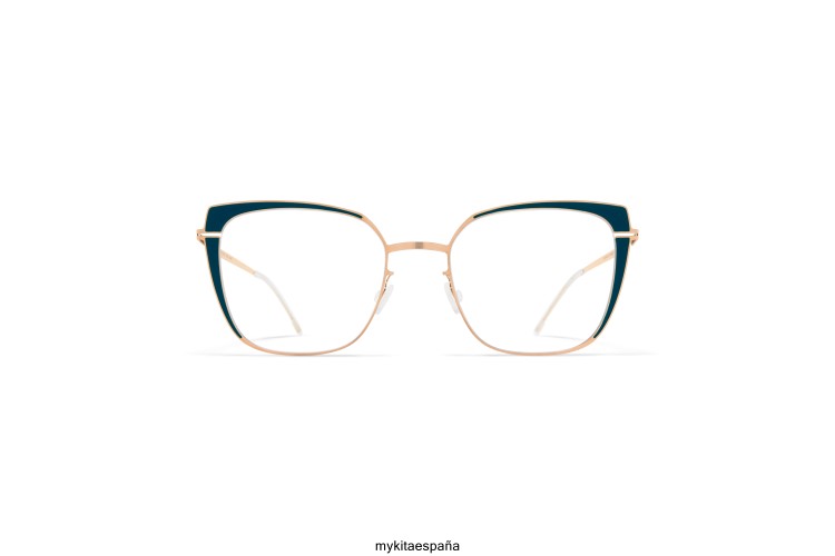 viola montura: champagnegold/verde laguna décadas MYKITA ERT23764