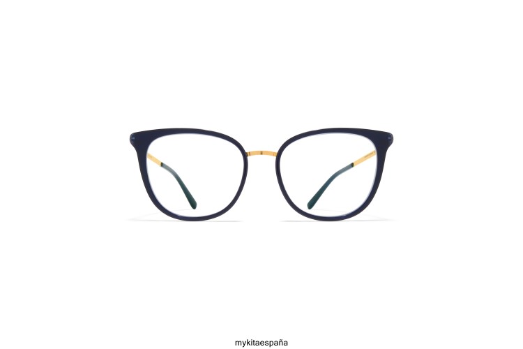 anika montura: a76-oro brillante/índigo lechoso ligero MYKITA ERT23769