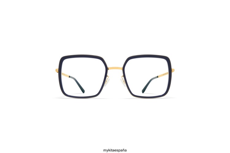 layana montura: a76-oro brillante/índigo lechoso ligero MYKITA ERT23402