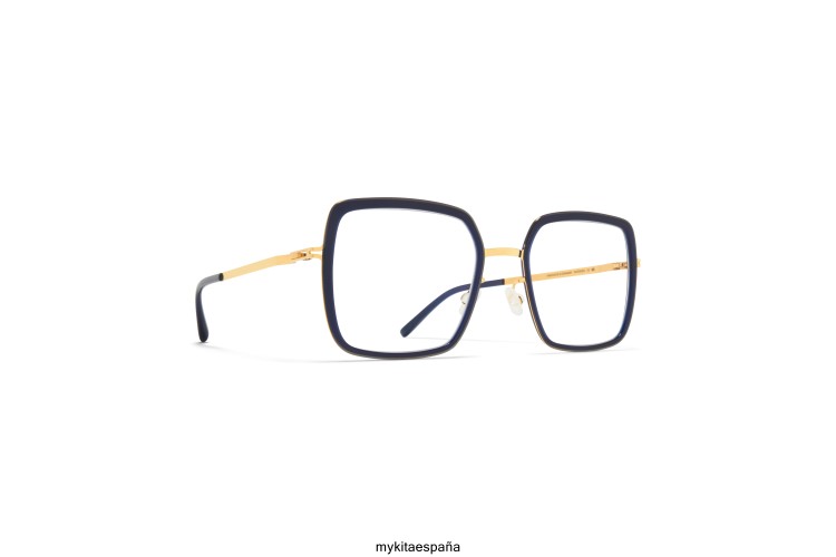 layana montura: a76-oro brillante/índigo lechoso ligero MYKITA ERT23402