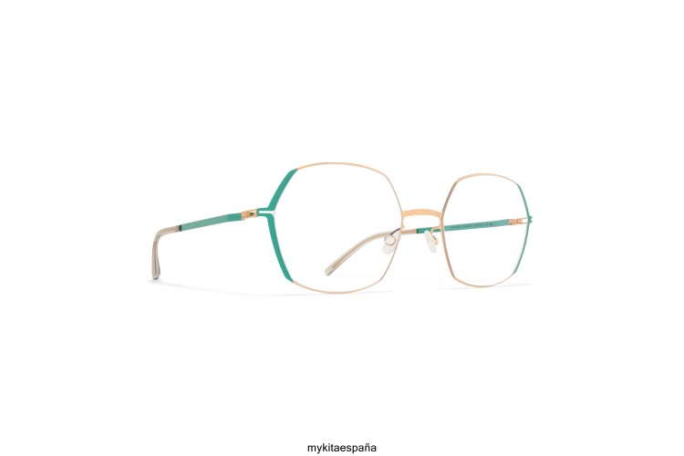 majvi montura: oro champán/verde jade ligero MYKITA ERT23409